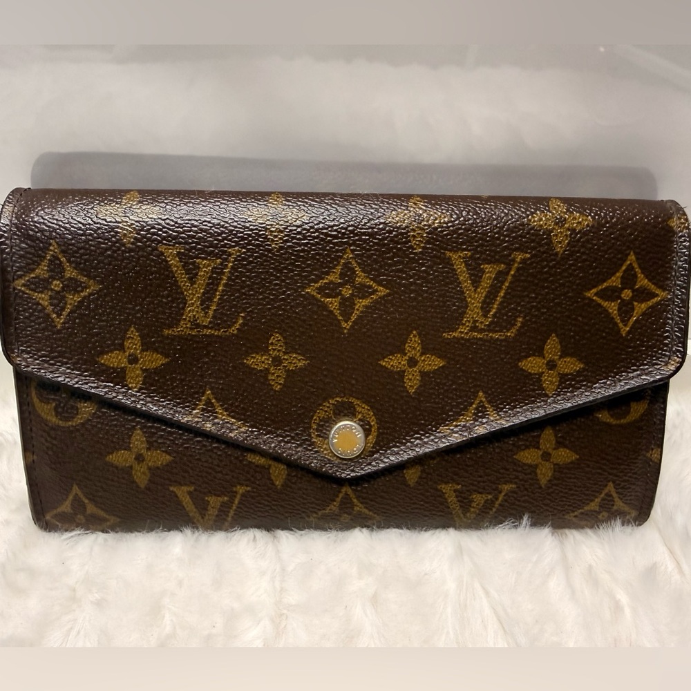 LOUIS VUITTON-SP4195 Sarah Wallet Monogram Canvas